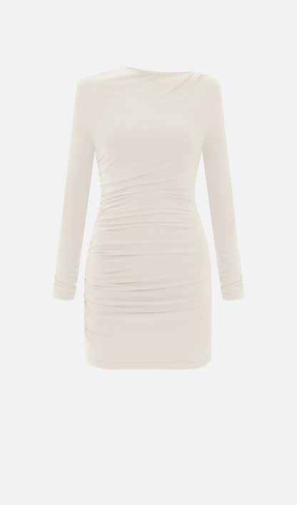 Jersey Pleated Mini Dress