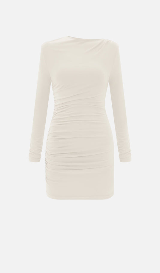 Jersey Pleated Mini Dress