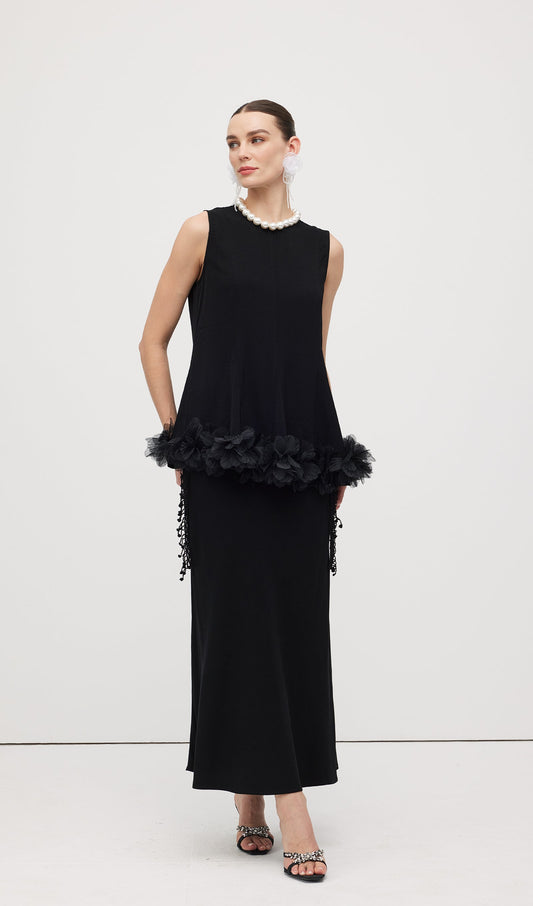 Braided Belted Maxi Skirt