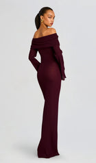 Off Shoulder Slim Fit Maxi Dress