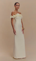 Ruffle Off Shoulder Maxi Dress
