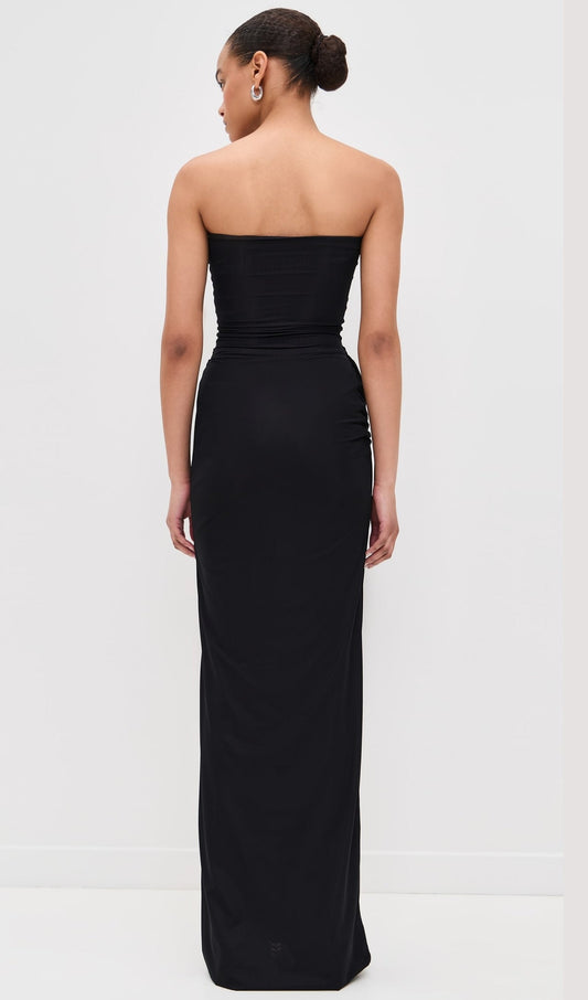 Appliqued Stretch Jersey Maxi Dress
