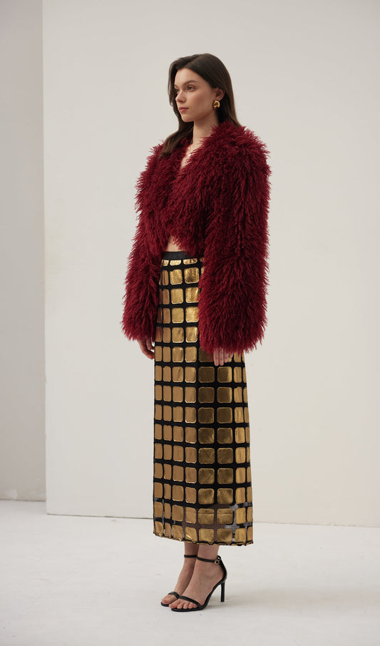 Block Panel Midi Skirt