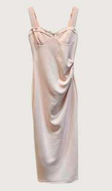 Solid A Line Midi Dress