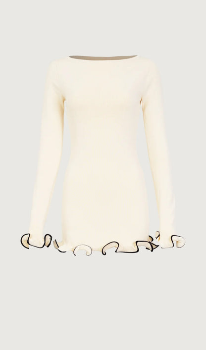 Ruffle Hem Mini Dress
