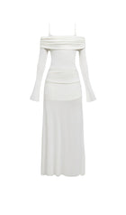 Off Shoulder Slip Maxi Dress