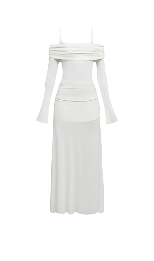 Off Shoulder Slip Maxi Dress