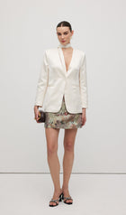 Satin V Neck Blazer