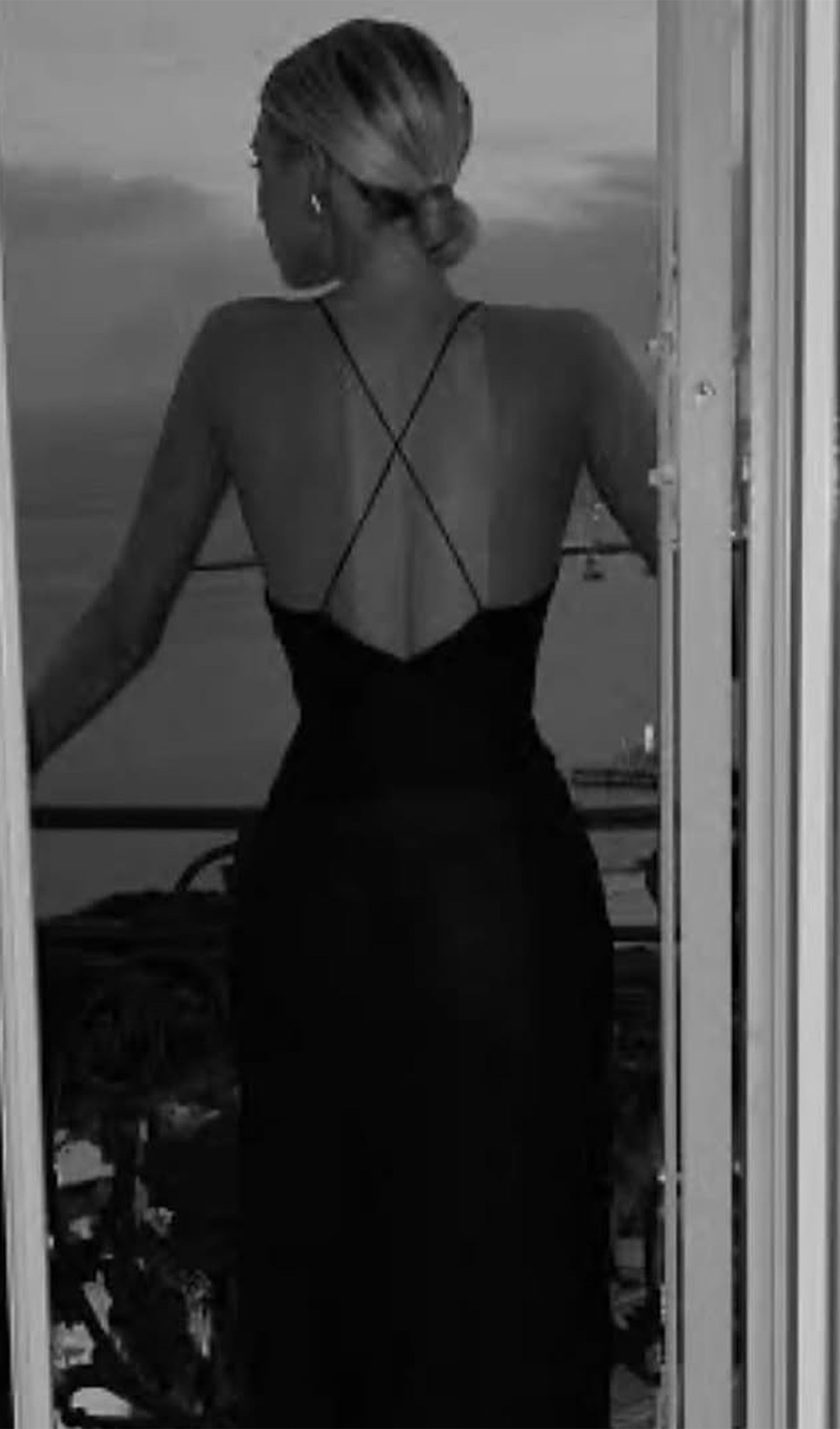 V Neck Halter Midi Dress