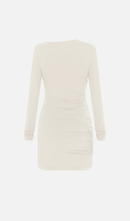 Jersey Pleated Mini Dress