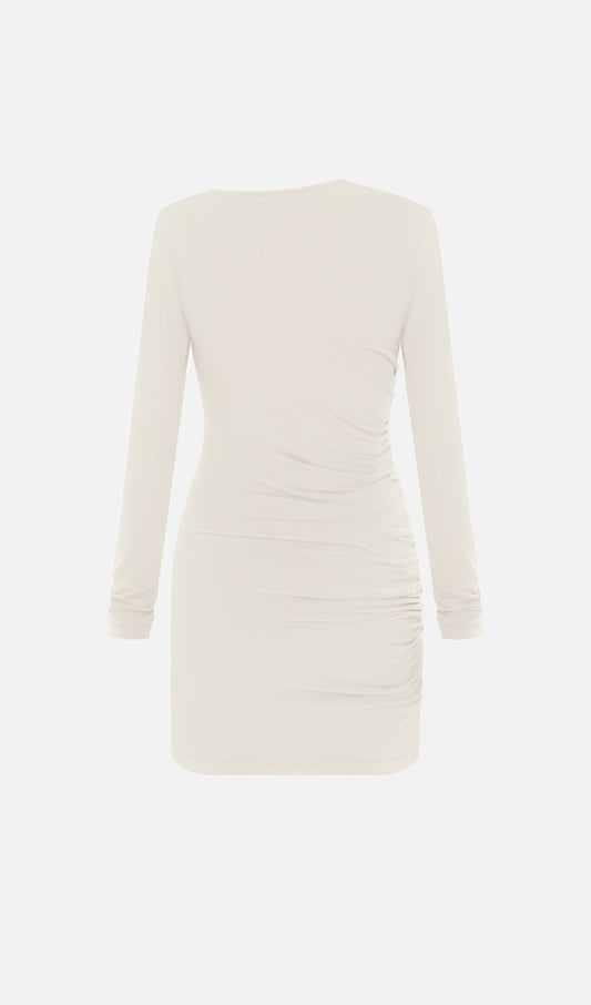 Jersey Pleated Mini Dress