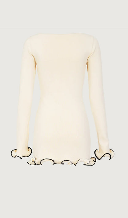 Ruffle Hem Mini Dress