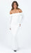 Maida Folded Neckline Maxi Dress White