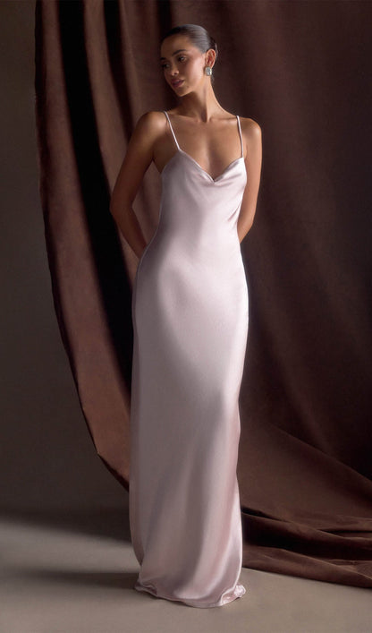 Sweetheart Satin Maxi Dress