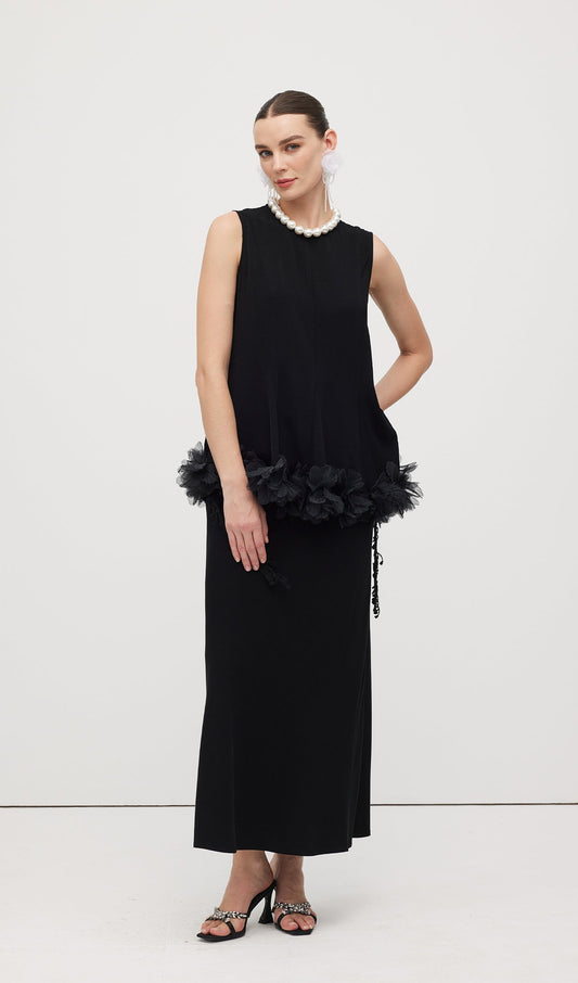 Sleeveless Ruffle Maxi Dress Sets