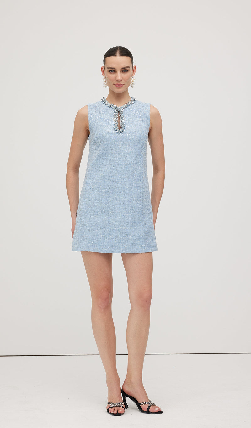 Sequin Boucle Mini Dress