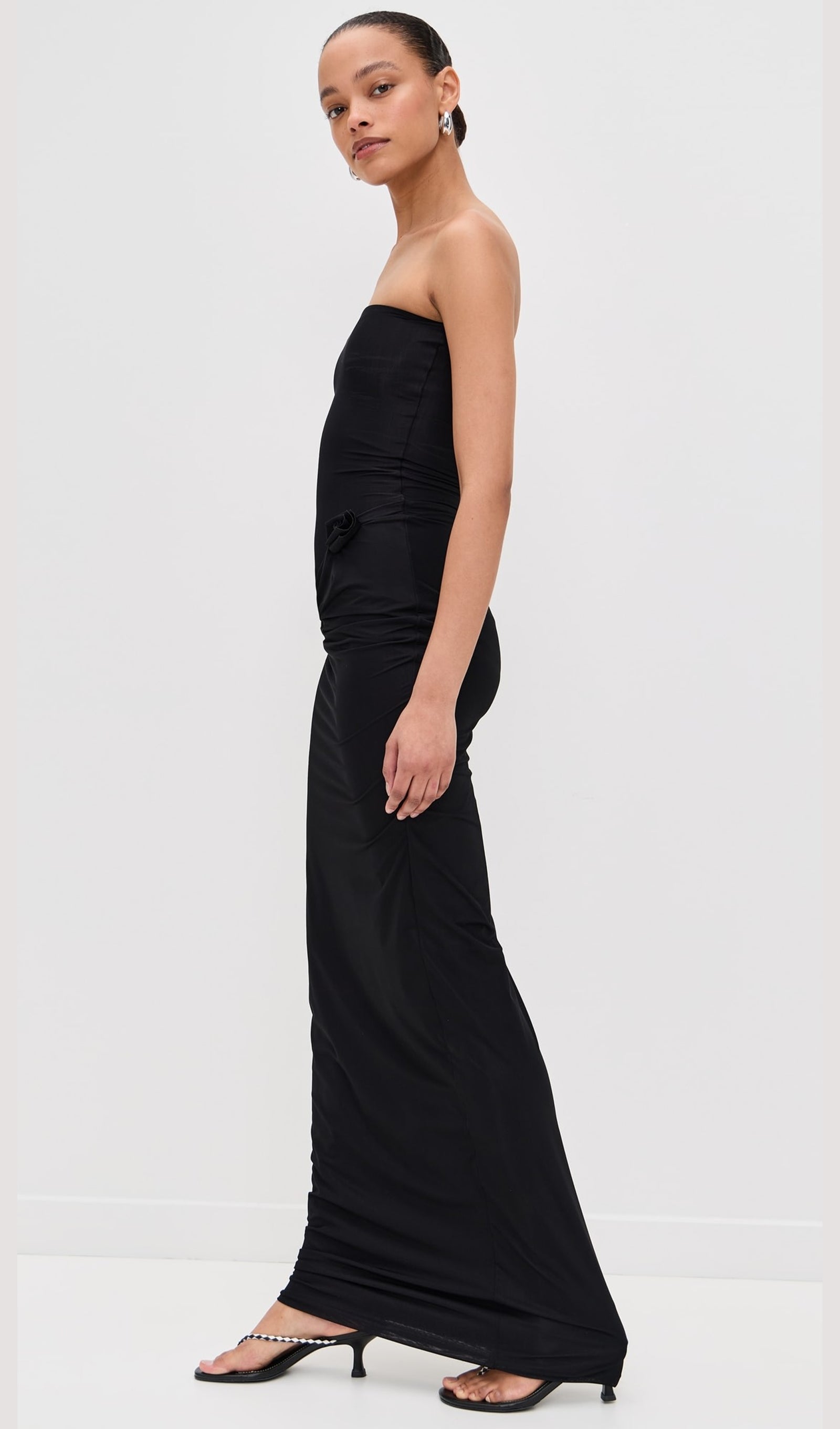 Appliqued Stretch Jersey Maxi Dress