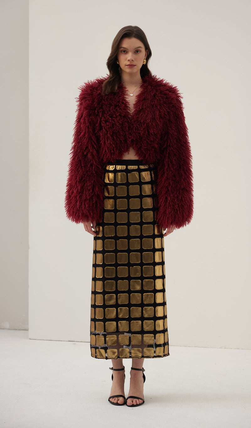 Block Panel Midi Skirt