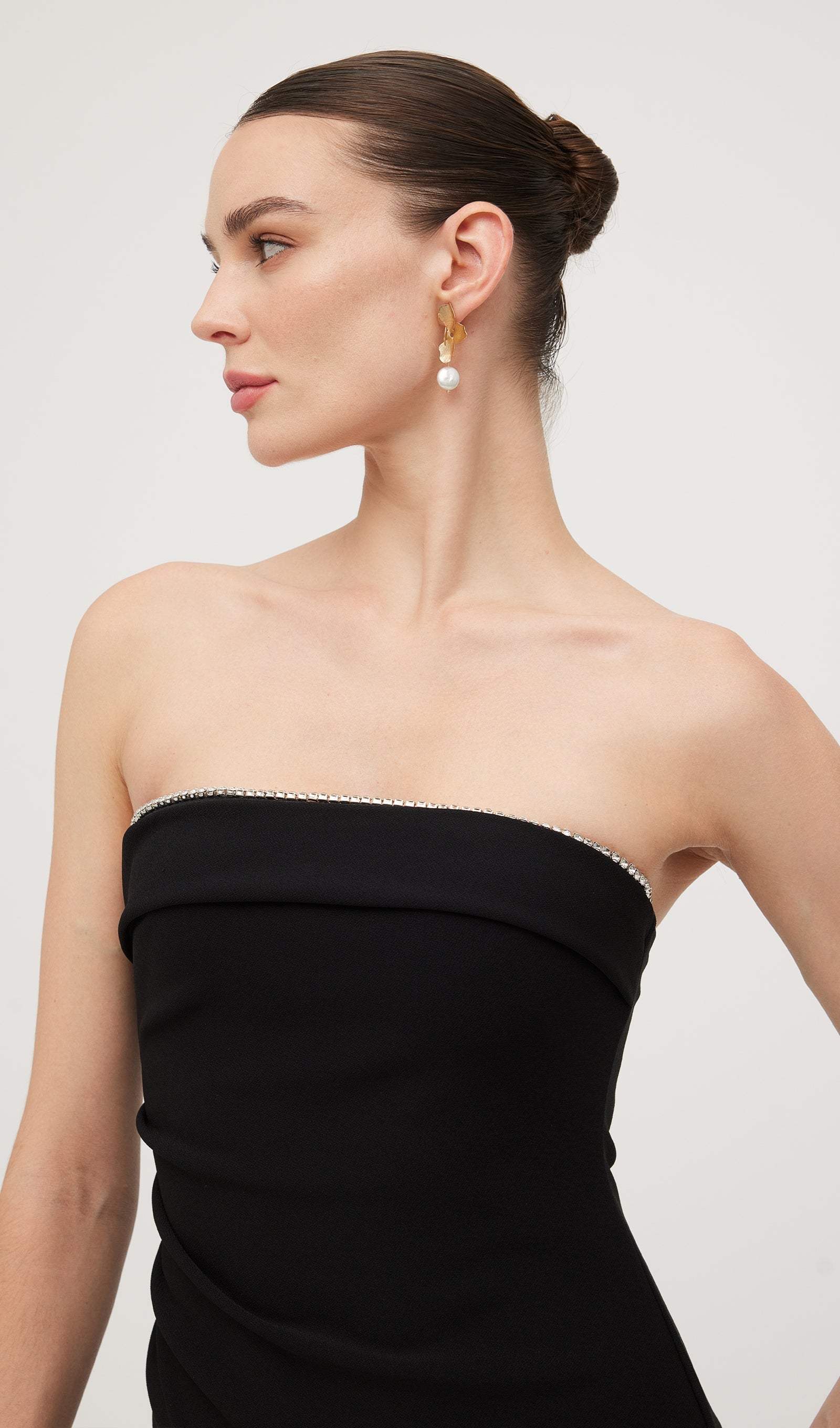 Strapless Diamond Embellished Mini Dress