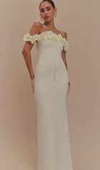 Ruffle Off Shoulder Maxi Dress