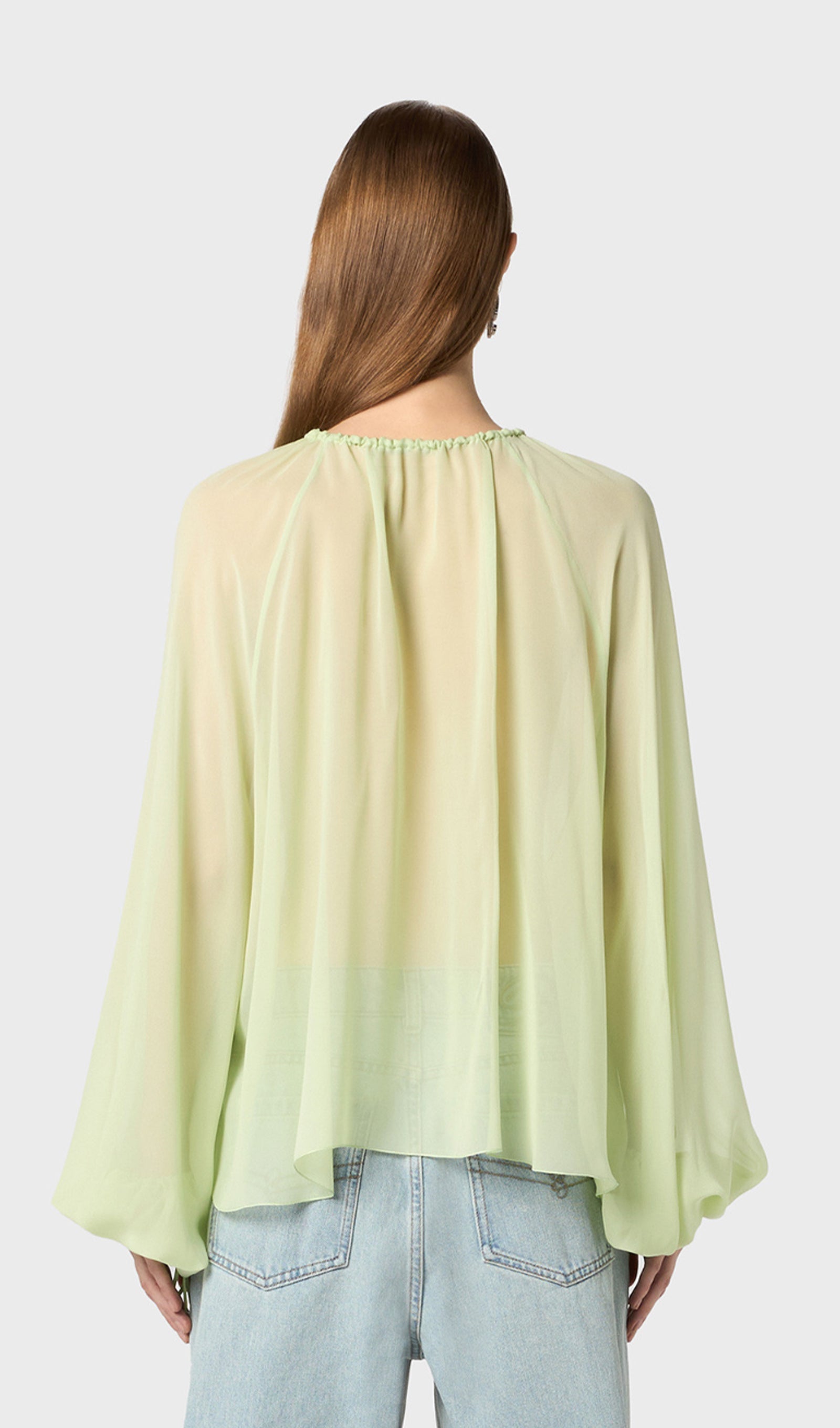 Georgette Blouse With Ruffles