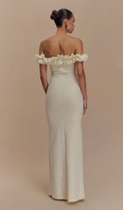 Ruffle Off Shoulder Maxi Dress