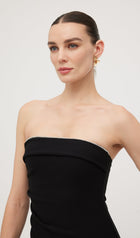 Strapless Diamond Embellished Mini Dress