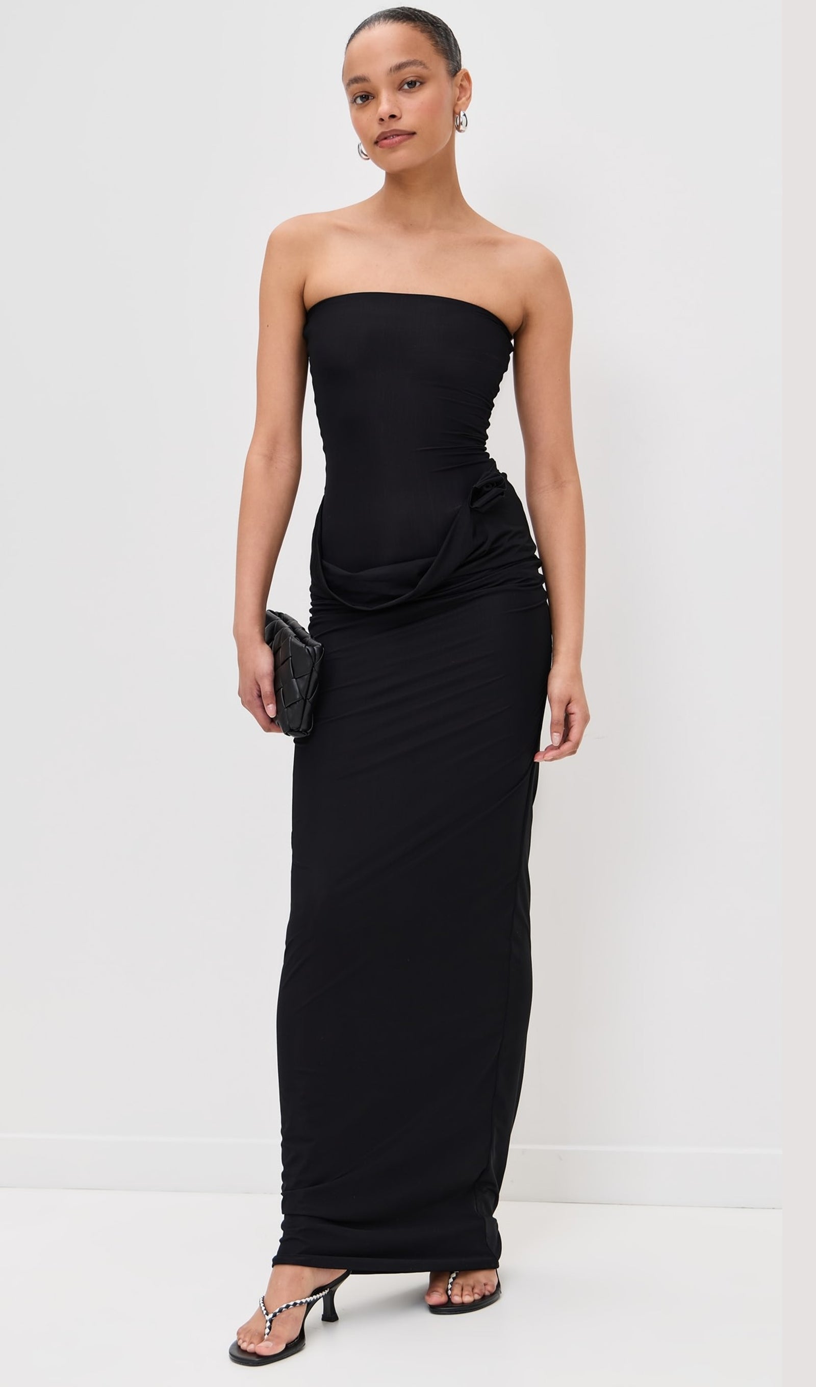Appliqued Stretch Jersey Maxi Dress