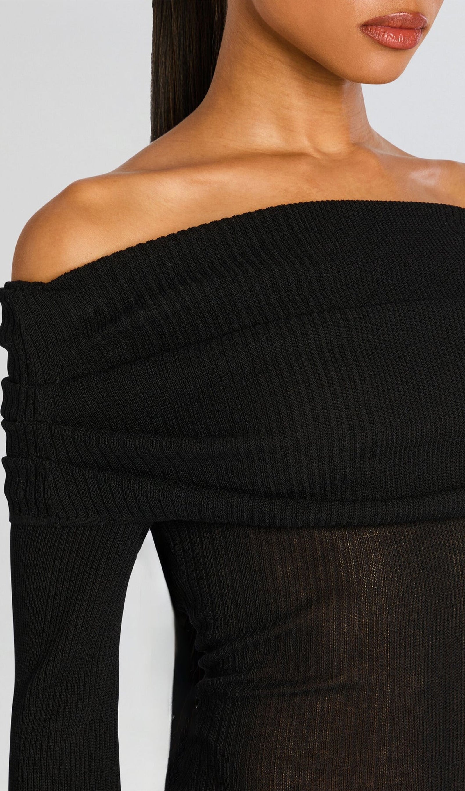 Off Shoulder Slim Fit Maxi Dress