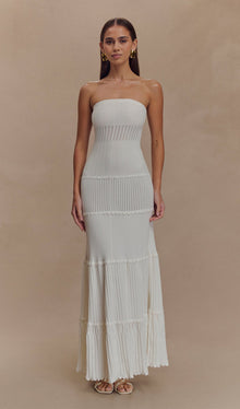 Pointelle Knit Maxi Dress