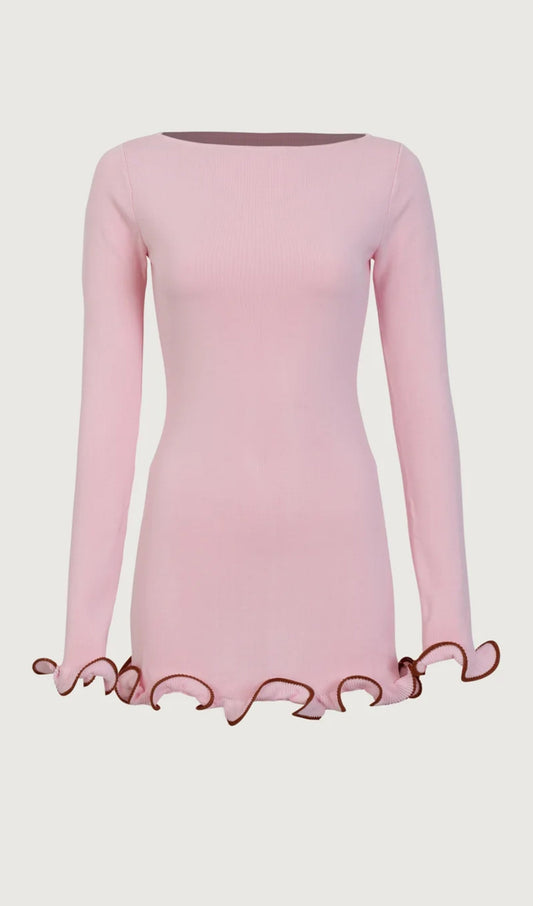 Ruffle Hem Mini Dress
