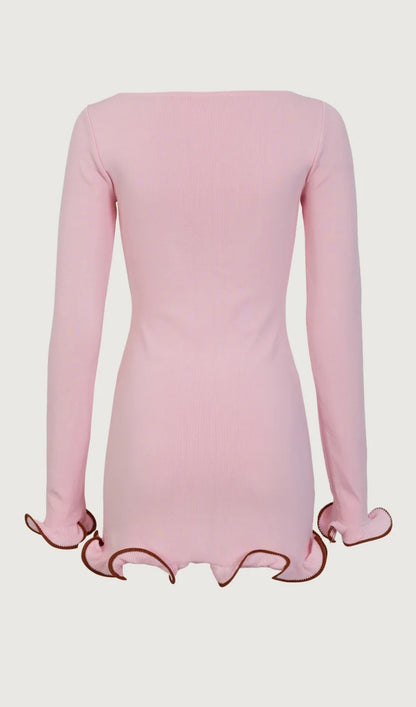 Ruffle Hem Mini Dress