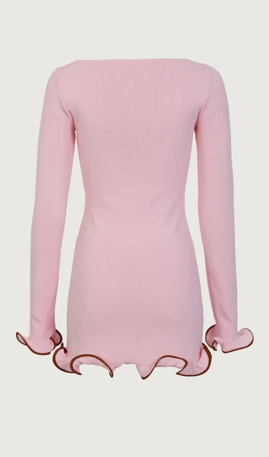 Ruffle Hem Mini Dress