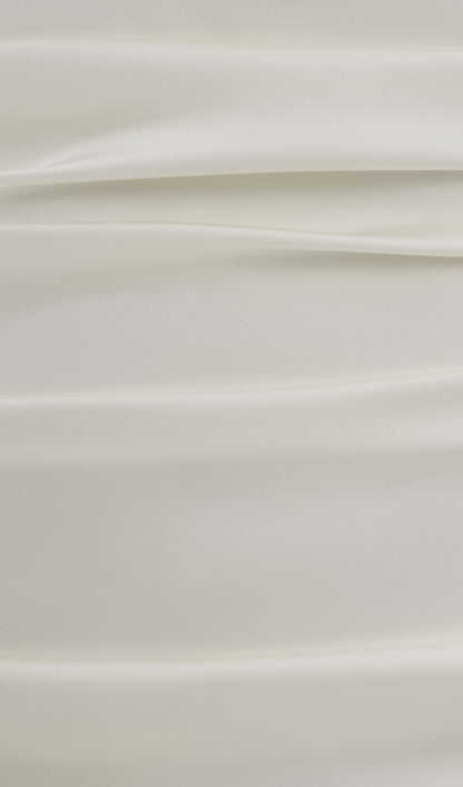 Satin Halter Draped Bodice Maxi Dress