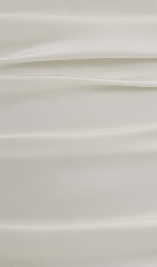 Satin Halter Draped Bodice Maxi Dress
