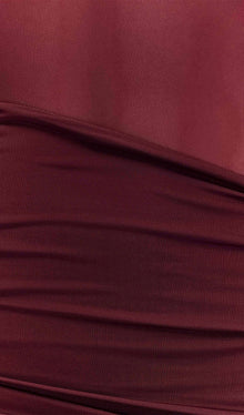 One Shoulder Mesh Maxi Dress