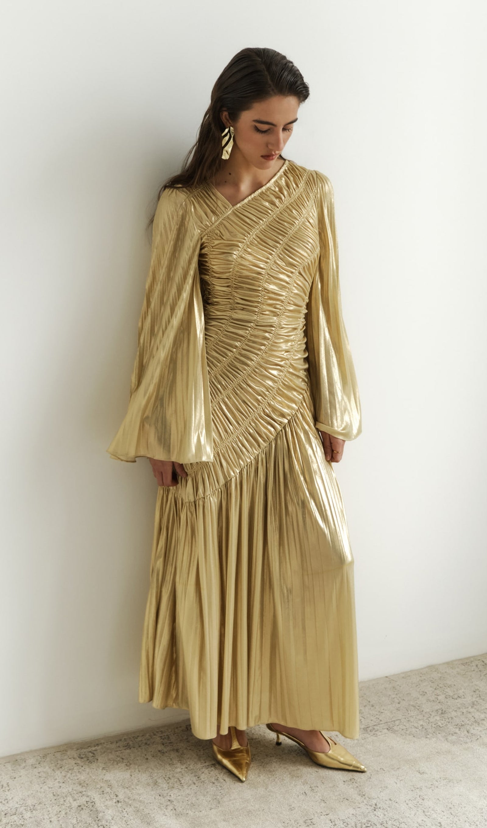 Metallic Maxi Dress