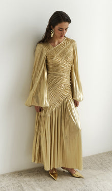 Metallic Maxi Dress