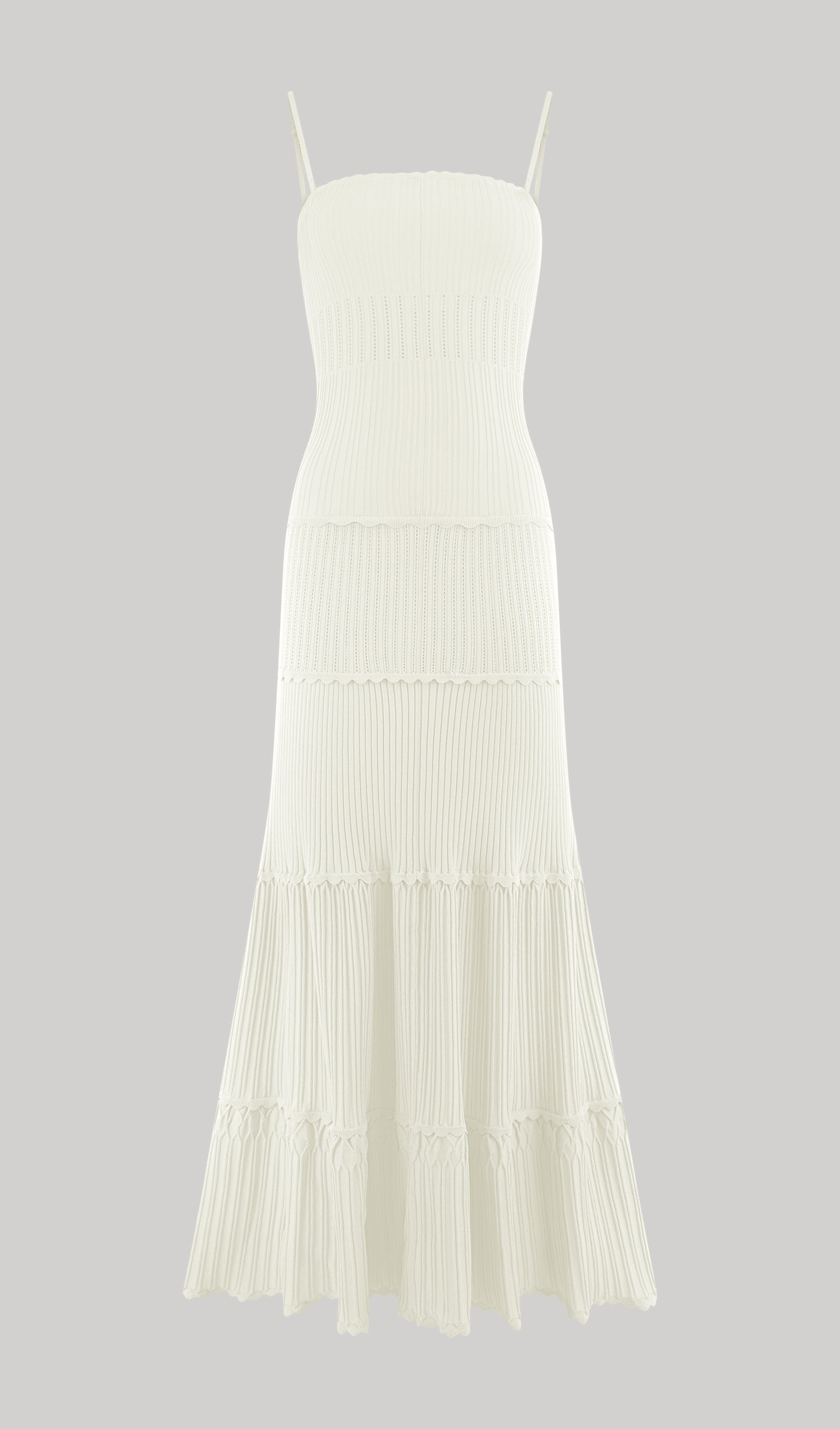 Pointelle Knit Maxi Dress