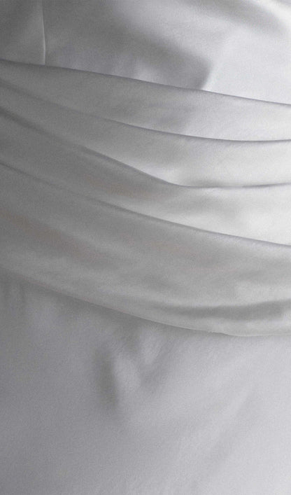 Strapless Satin Maxi Dress