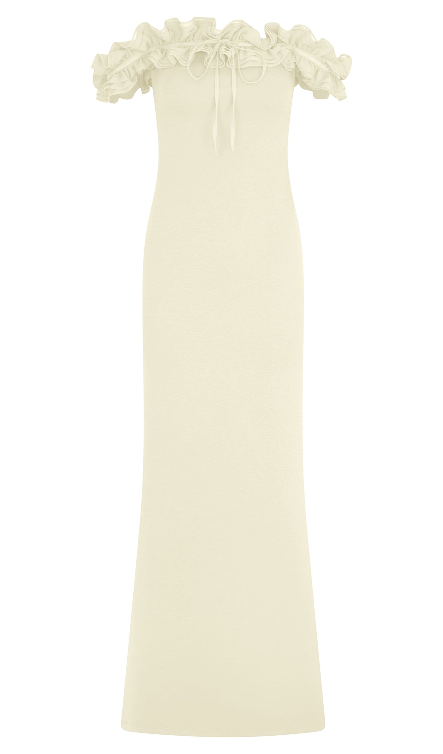 Ruffle Off Shoulder Maxi Dress