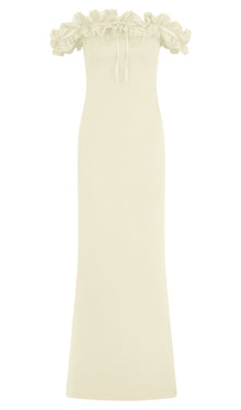 Ruffle Off Shoulder Maxi Dress