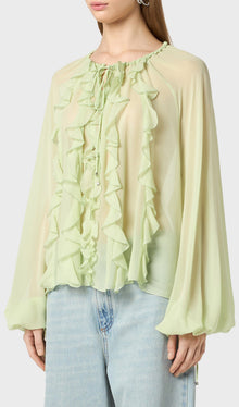 Georgette Blouse With Ruffles