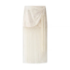 Wrap Style Macramé Fringe Skirt