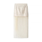 Wrap Style Macramé Fringe Skirt