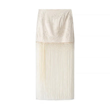 Wrap Style Macramé Fringe Skirt