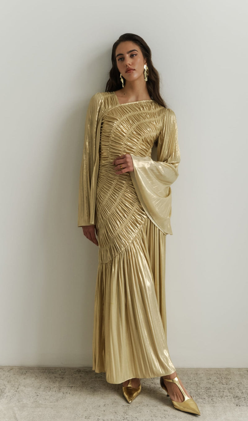 Metallic Maxi Dress
