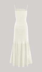 Pointelle Knit Maxi Dress