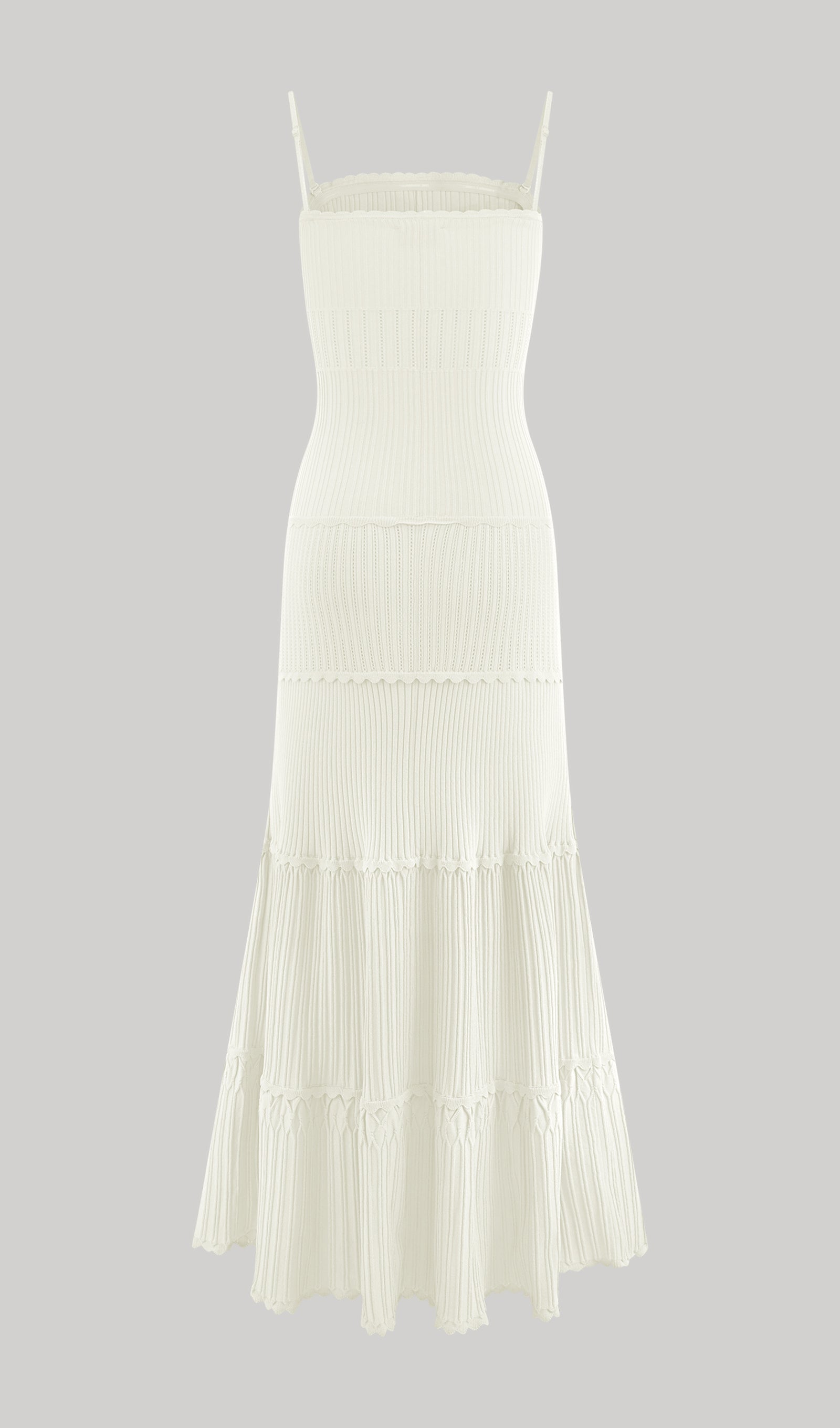 Pointelle Knit Maxi Dress