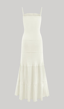 Pointelle Knit Maxi Dress